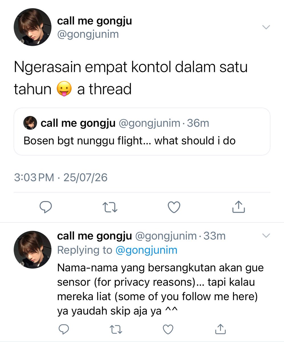 mengupaspendar's tweet photo. Apa jadinya kalau user gongjunim teledor bikin thread saru sebelum dia flight selama 6 jam…. https://t.co/aPpH9XgcgM