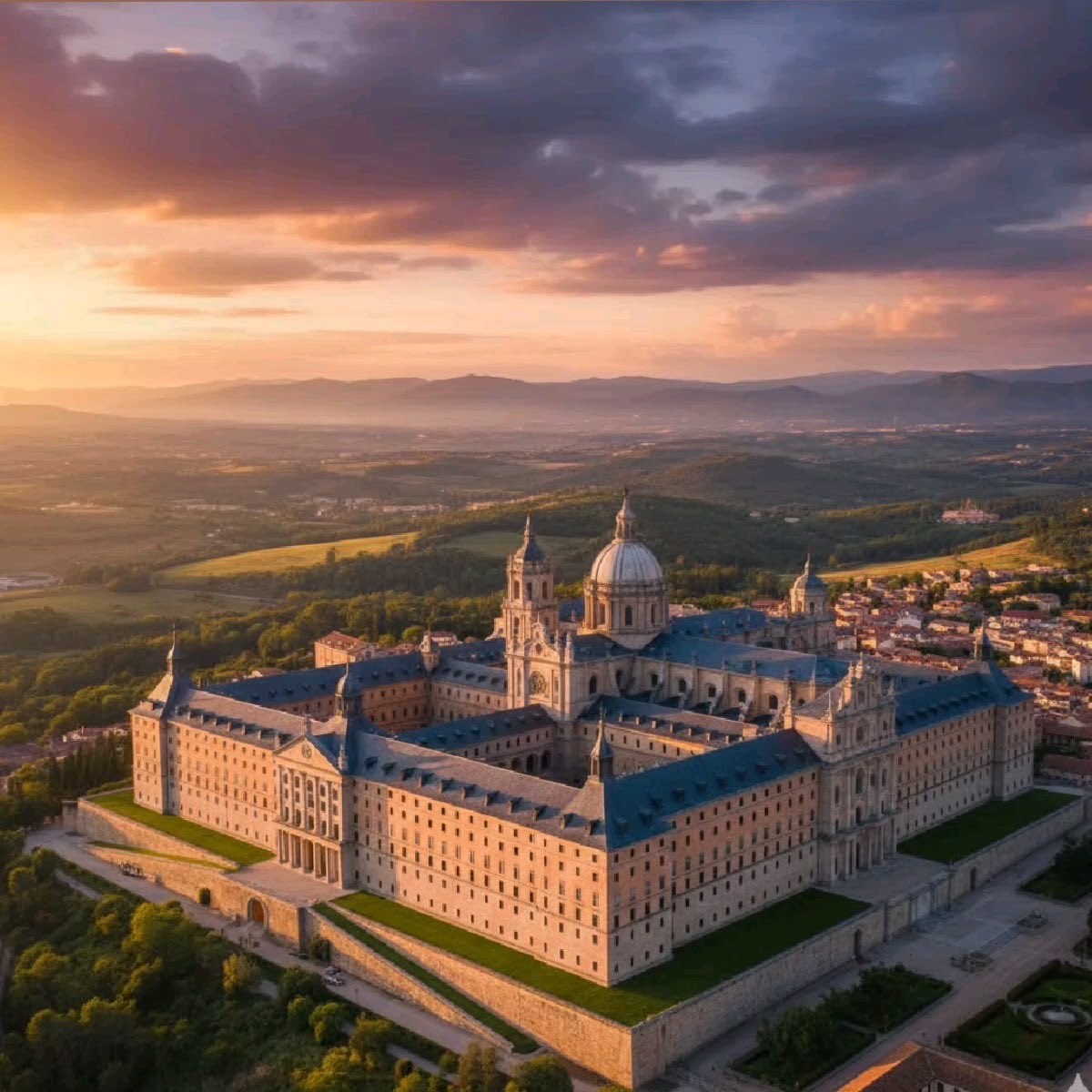 delosbarral's tweet photo. El Monasterio de El Escorial, esa joya del siglo XVI, palacio, basílica y cuna de nuestra cultura, esta a punto de ser arrasado por fuego. Pero tranquilos, que la culpa es del "cambio climático" y no de la absoluta inutilidad de los de siempre. #ElEscorial #RegimenDel78 #EspañaEnLlamas #AgendaPerversa