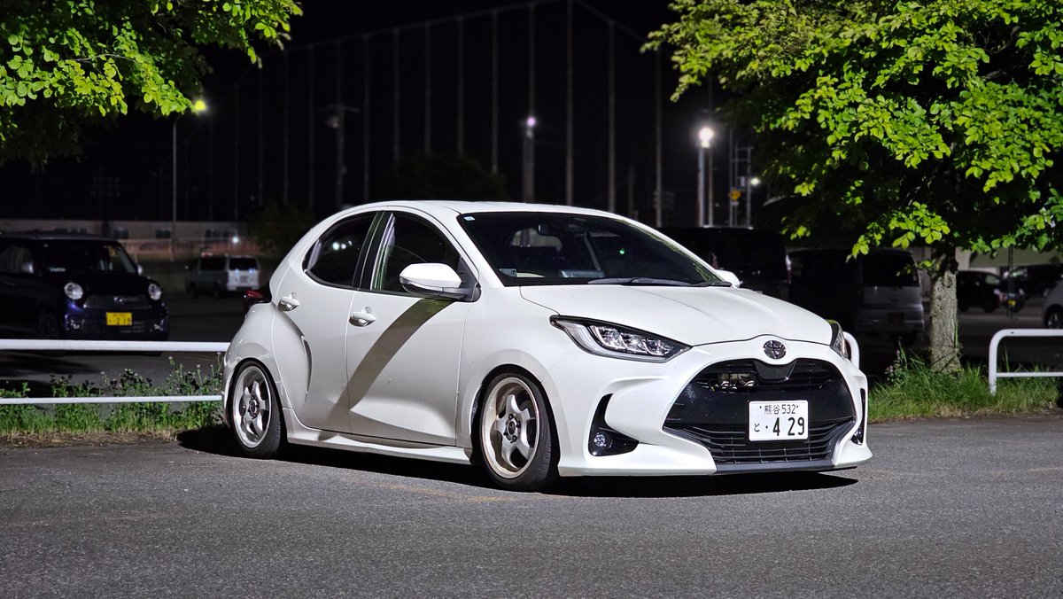 too_1026's tweet photo. 来月から車検対応にするため、これからは足車になります、結局中途半端ないじり方で終わってしまいました……

この車を通じて関わってくれた方、ありがとうございました！🙇🏻‍♂️

次の車の案くださいwwwww https://t.co/1RZZ7v6ZRX