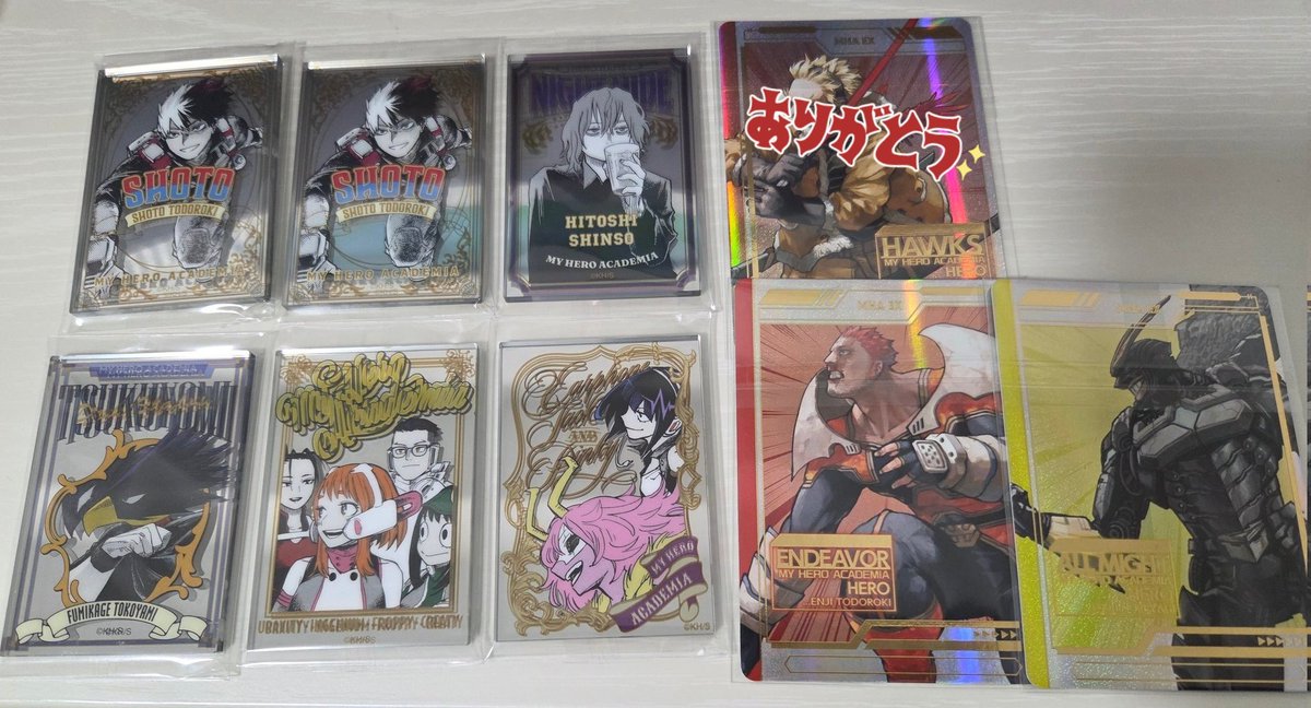 zcoookie's tweet photo. ヒロアカ 原画展 交換 譲渡
パブミラー風 アクリルステッカー
マグネット メモリアルコレクション
入場特典 ステータスカード お守りステッカー

譲)   1-5枚
麗日 お茶子 飯田 梅雨 八百万 芦戸 耳郎 常闇 轟 焦凍 心操 相澤 エンデヴァー 山田 マイク ホークス オールマイト
トガヒミコ

⇒続 https://t.co/8m4u93Gha0