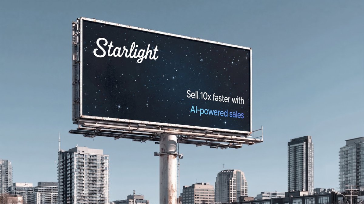 StarlightxAI's tweet photo. Just launched ten Starlight billboards across San Francisco. 🌉

Most billboards pollute the skyline.
Ours turn the skyline into a night sky. https://t.co/CeIt4O3pUM
