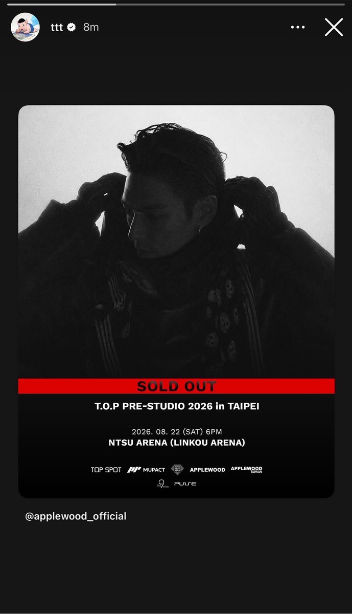 CSHGLOBAL's tweet photo. [T.O.P IG STORY] 260725

Reposted @ applewood_official’s post 

Congratulations T.O.P!! 👏 We’re so proud of you, we can’t wait for the next fanmeeting 😍

@topsx_jp_ofc @topspot_pic 

#탑 #죄승현 #CHOISEUNGHYUN #TTTOP #AnotherDimension #T_O_P https://t.co/Wt19DskpYu