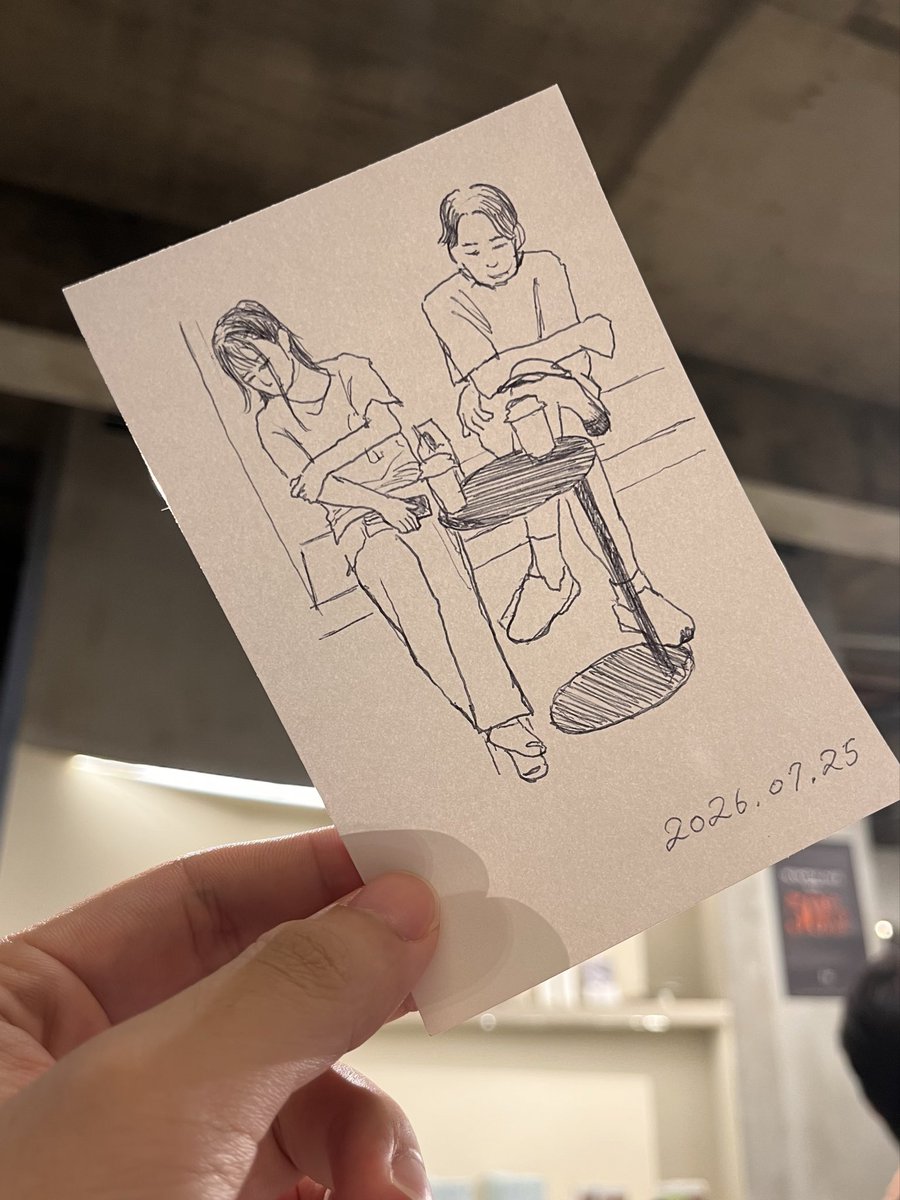 chibesuna_chan's tweet photo. 2人で爆睡してたら、向かいの席の方が描いてプレゼントしてくれた〜
帰ったらファイリングして飾る https://t.co/6lw49SCV23