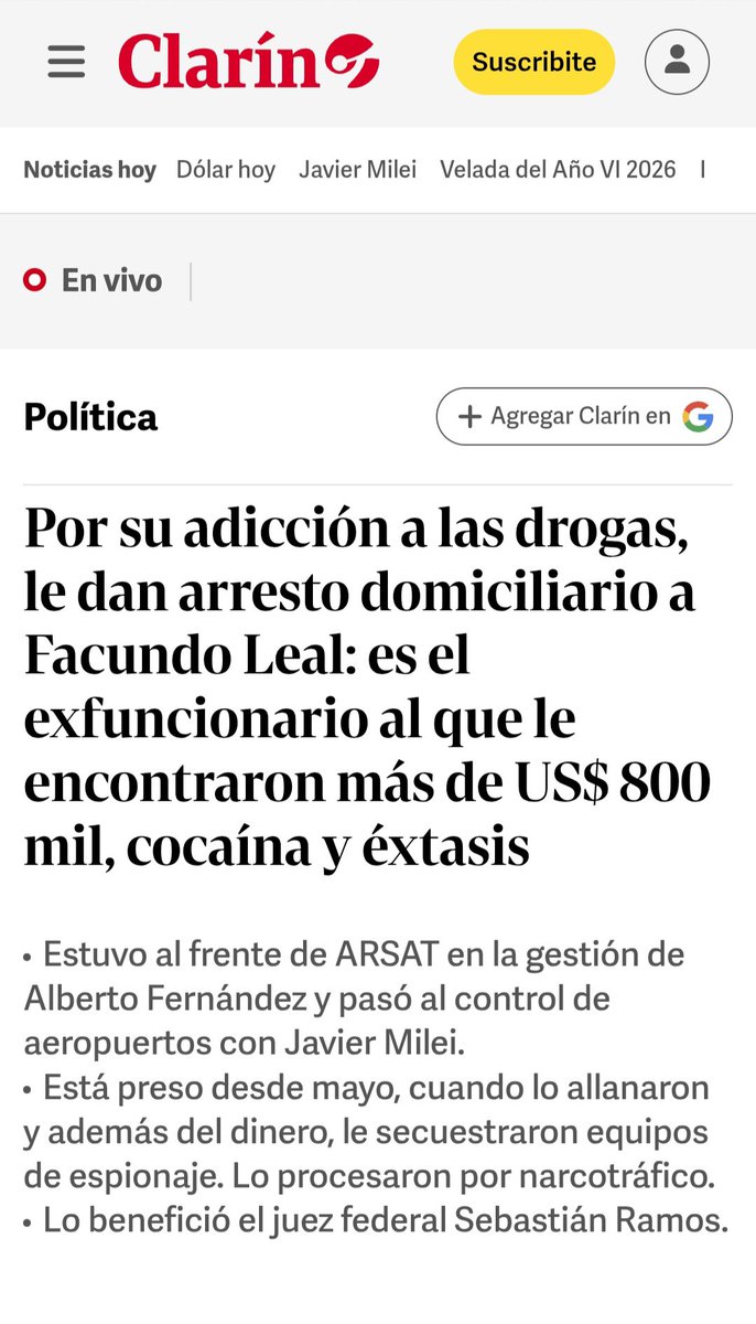 Ppp25513966's tweet photo. En Argentina tenés que robar pero mucho,  millones de dólares,  y ser drogadicto de alto perfil para que te den prisión domiciliaria. 
La mafia Vila Manzano se mueve rápido. 
La justicia va a dar domiciliaria a todos los drogadictos ? 
@CorteSupremaAR ??? https://t.co/eYR7R3ezJG