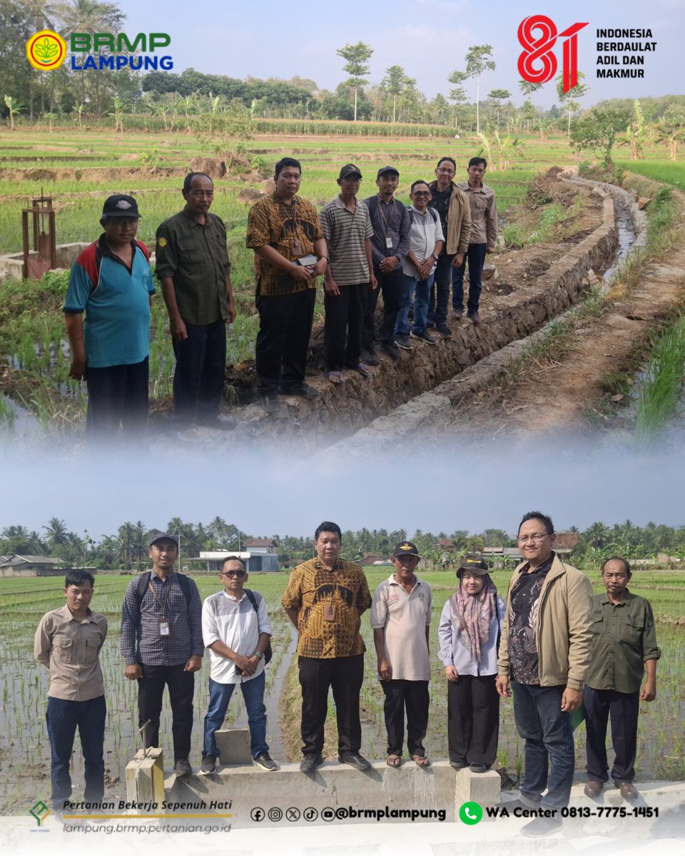BrMPLampung's tweet photo. BRMP Lampung Dampingi Verifikasi Pemeliharaan Jaringan Irigasi Tersier di Pesawaran

Tabikpun!
Salam dari Bumi Lampung🙏

Dalam rangka mendukung peningkatan layanan irigasi bagi petani, Tim BRMP Lampung melaksanakan pendampingan verifikasi dan validasi (verval). https://t.co/lVHUNJ7WvC