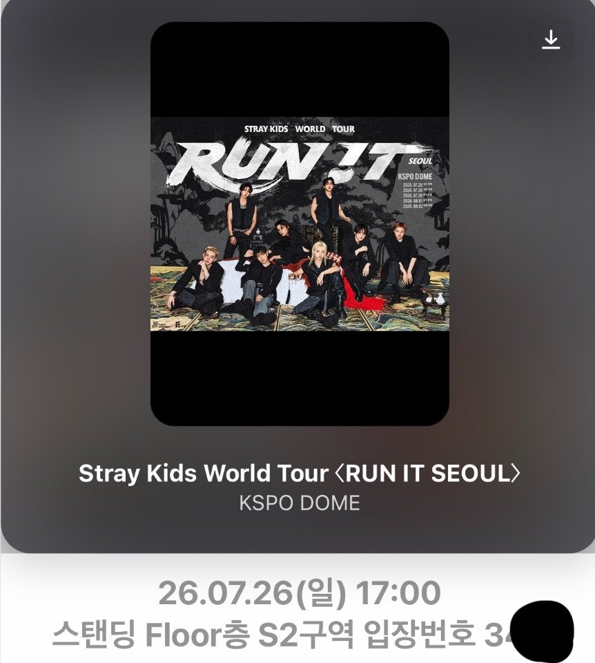 yongbok_QT's tweet photo. 스트레이키즈 run it 7.26 (일) 첫막
스탠딩 S2 34n번대
원가양도 합니다! 
계정대여라 트친의 트친까지용 https://t.co/sROW3sadI3