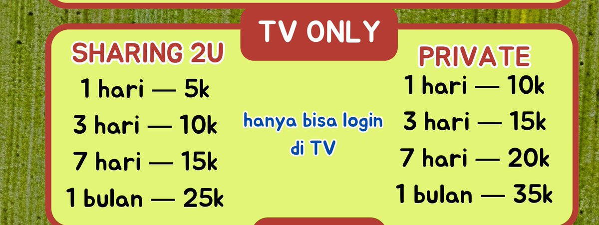 Atlanlta's tweet photo. ready vidio tv only all durasi buat piala presiden #zonauang https://t.co/UFqwVOuAYL