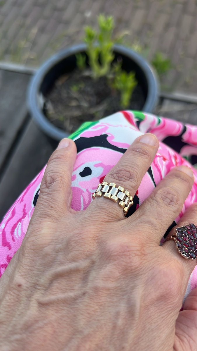 umarebru's tweet photo. Nou. Na tig reddingen is deze ring nu echt kwijt. Van mn vinger gevallen.  Was 50 jaar oud. Van m’n moeder gekregen. Mocht iemand er tegen aanlopen, hebben en willen verkopen: je weet me te vinden! Het is een ketting, niet een “vaste” ring. https://t.co/7ic54QnQDQ