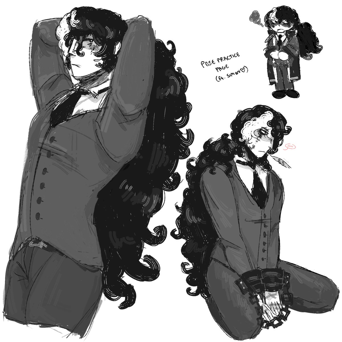 vsithee's tweet photo. [suggestive 2nd image um.] my once a month return to clipstudio . missed my brushes #aceattorney https://t.co/7mqNYVlRJa
