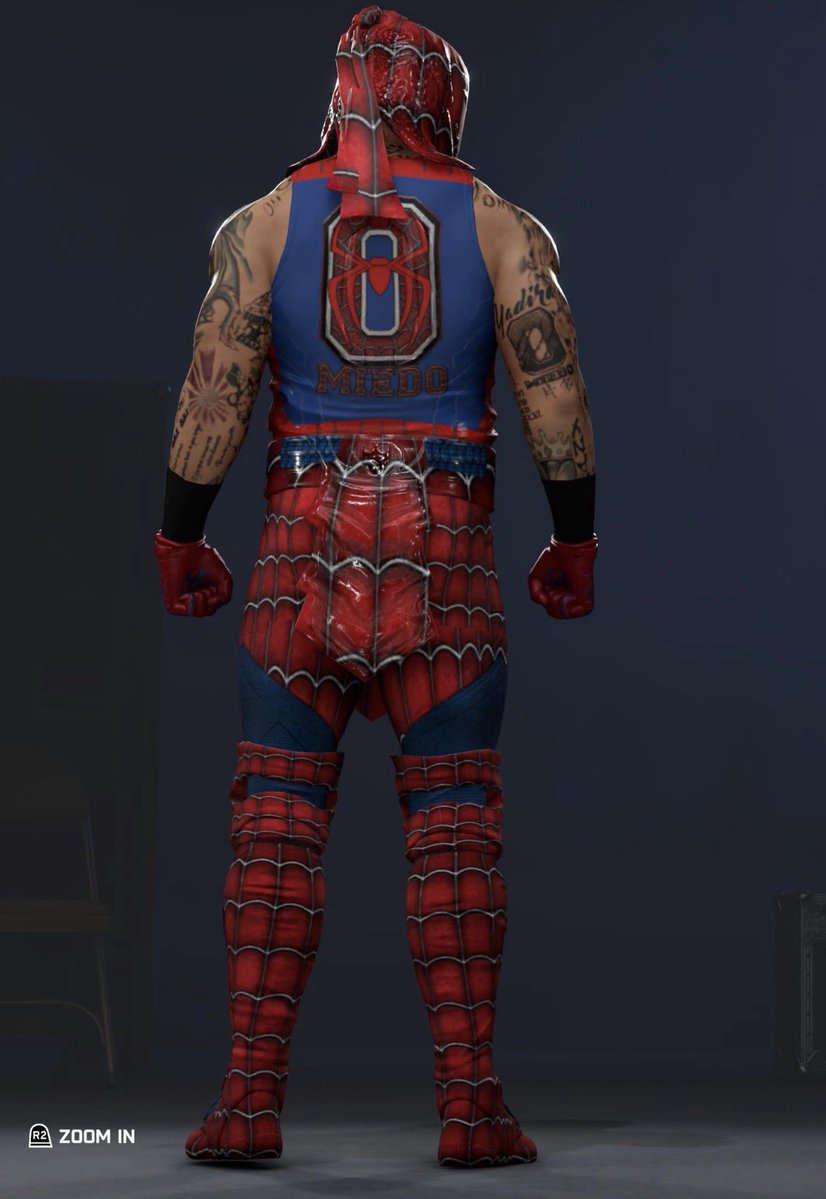 TheOgIronWolf's tweet photo. Penta Custom Spider-Man Attire!

#WWE2K26 #PS5Share https://t.co/q8QAjJXhIr