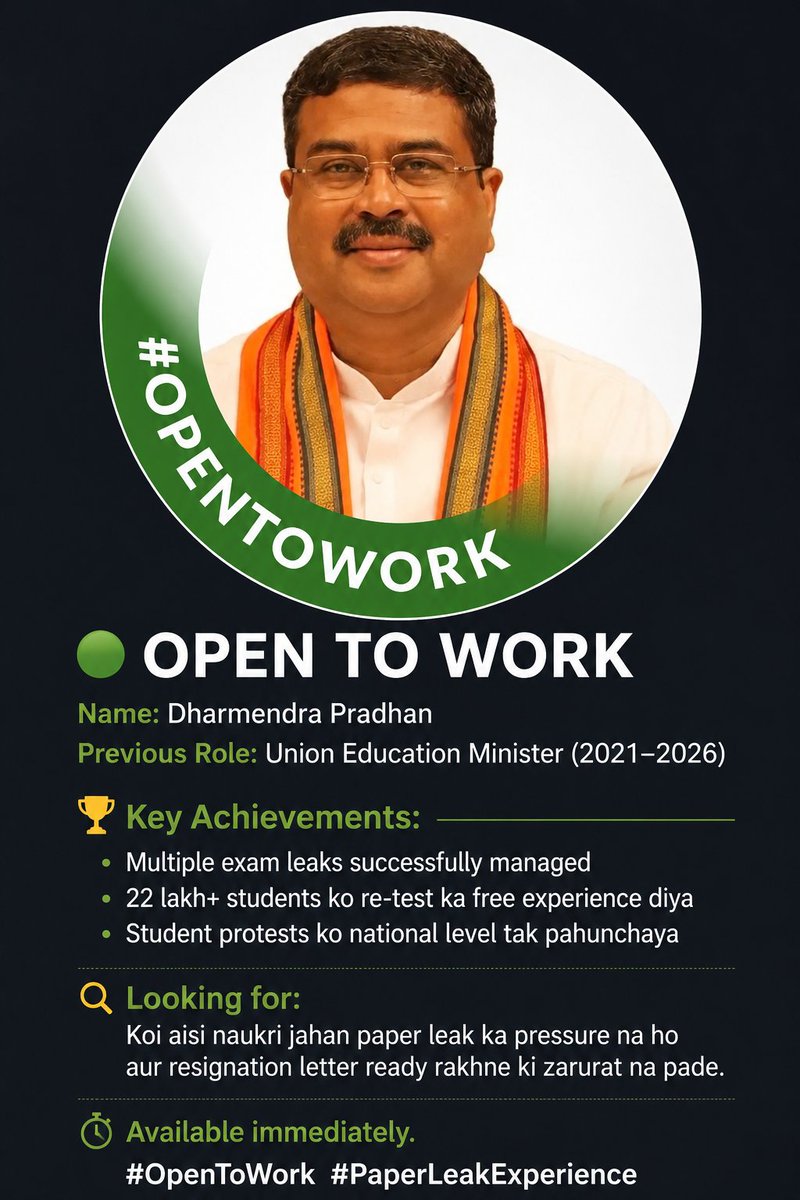 RahulTi09989622's tweet photo. #DharmendraPradhan #CJParty #NEETExamProtest
@Abhinav_Pan https://t.co/V54BQq9Jvw