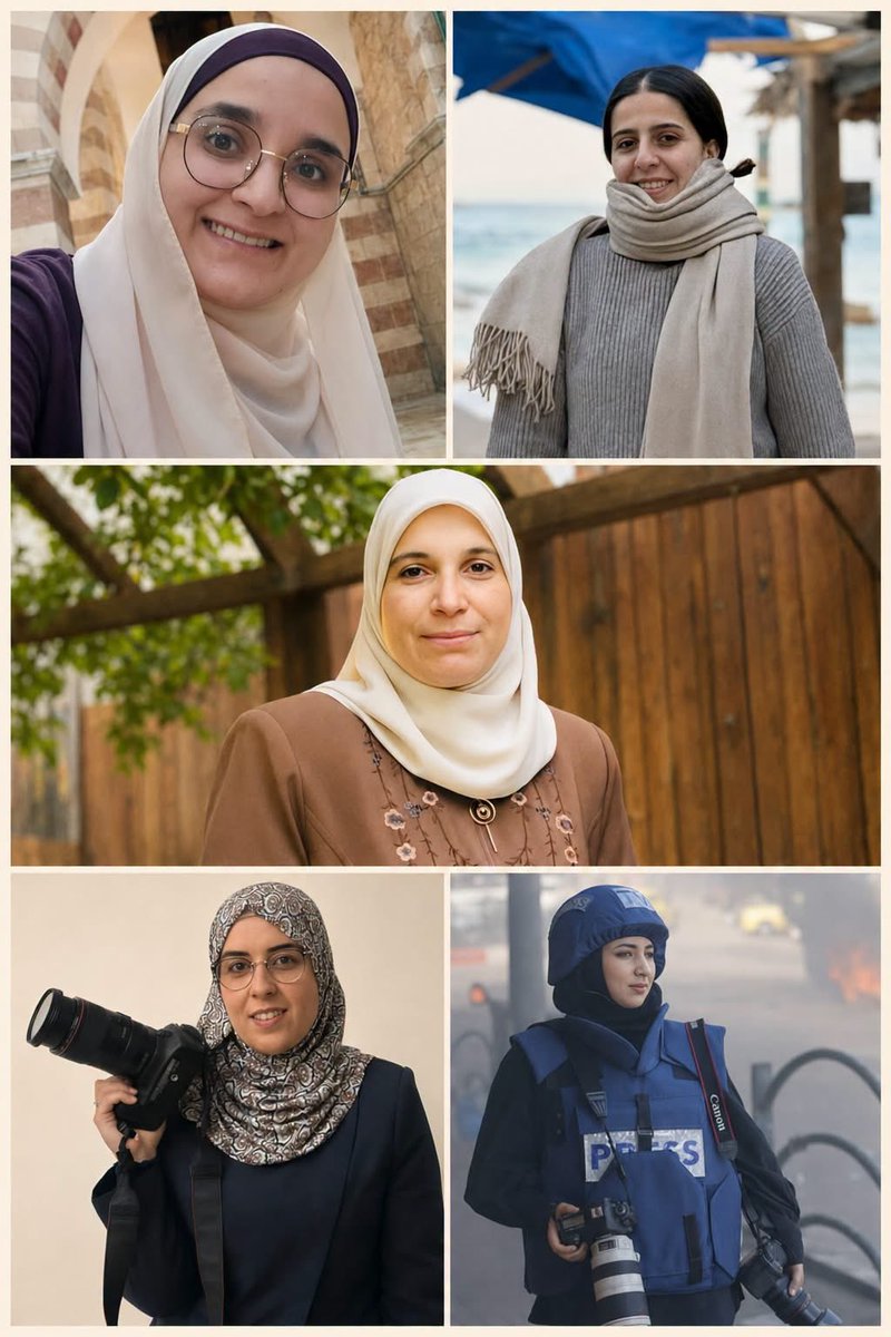RamAbdu's tweet photo. Five Palestinian women journalists remain imprisoned in Damon Prison, where they reportedly face harsh conditions including hunger, medical neglect, solitary confinement, confiscation of personal belongings, restrictions on religious practice, and isolation from the outside world.

Farah Abu Ayash, Lama Khater, Bushra Al-Tawil, Natalie Abu Deyyeh, and Islam Amarna are all being held under administrative detention. Journalism is not a crime.