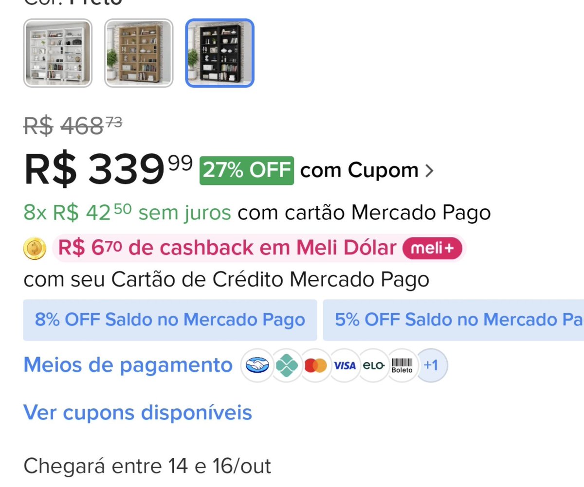 Vithu_1's tweet photo. Tava procurando estante para comprar e me deparo com está data de entrega como assim? https://t.co/w3GrloeLPQ