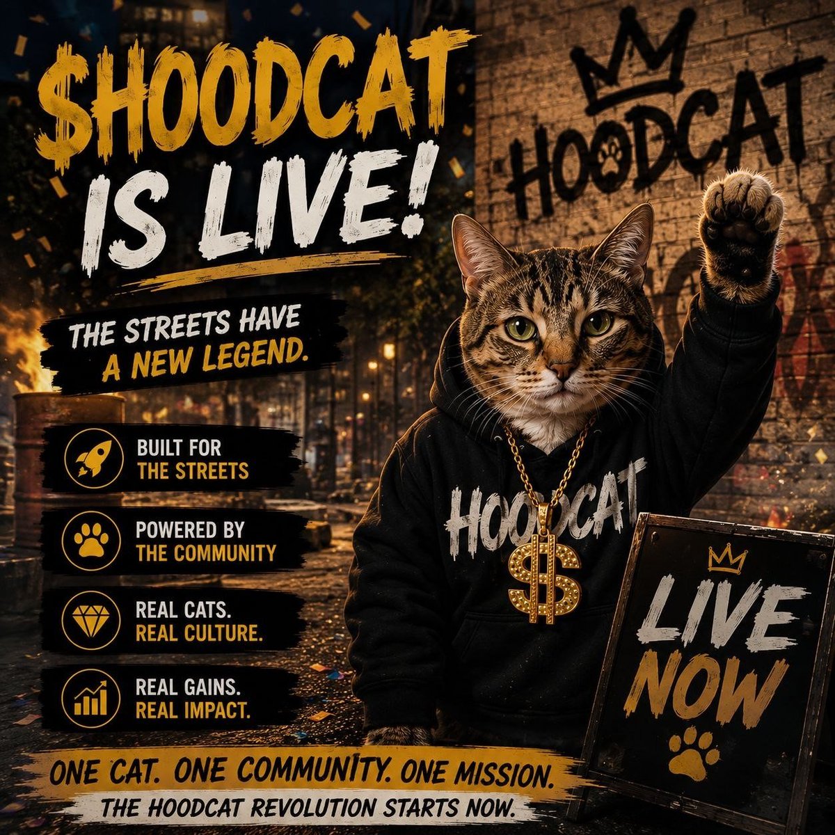 De_Lucktrades's tweet photo. 🐱 The cat is out of the bag.
$HOODCAT has officially entered the trenches.
Early believers always eat first. 👀🔥
CA: bJzcaznDUwCy4MB4oRg57VRcu6SNXAWUqJqcg8hpump https://t.co/MBLoAoF9oG