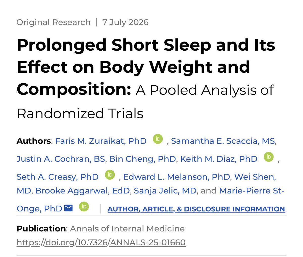 AntelmPujol's tweet photo. 😴 Dormir 90 minutos menos cada noche durante solo 6 semanas provocó:

📈 +0,45 kg de peso
📏 +0,52 cm de cintura
🪑 +17 min/día más de sedentarismo

La calidad del sueño debería formar parte de cualquier estrategia para perder peso. https://t.co/p30MNfisx2