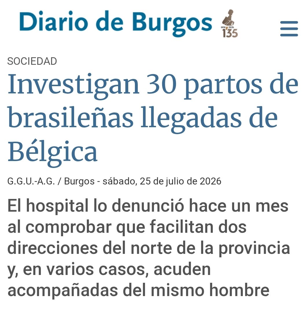 Omnia_Somnia's tweet photo. Unas 30 mujeres brasileñas, de las que luego ya no saben más, llegaron a Burgos para dar a luz desde Bélgica entre mayo y julio, algunas de ellas acompañadas del mismo hombre. 

https://t.co/FaO496ahpi https://t.co/de7pQQntiE