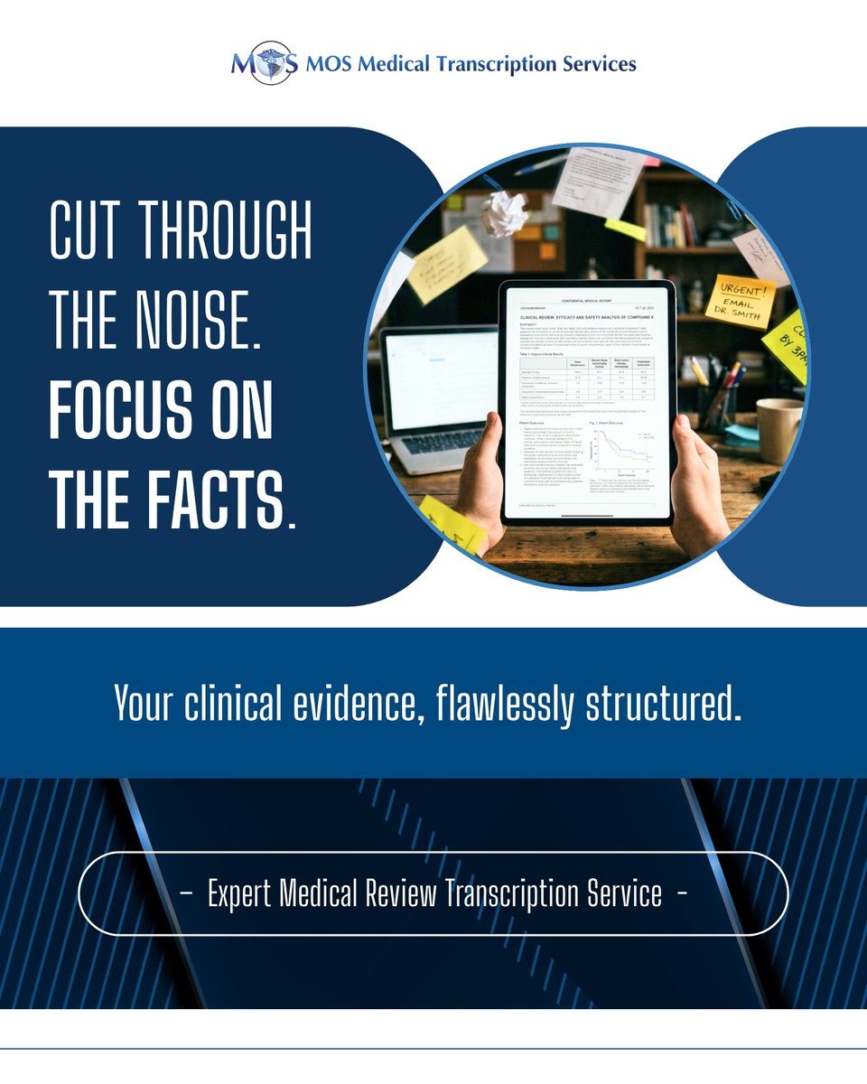 MedTranscript_'s tweet photo. Medical reviewers should spend their time evaluating the clinical evidence—not hunting through disorganized paperwork for a missing timeline detail. #Medicalreviewtranscription service by MTS helps transform dictated content into records that are organized from the first page. https://t.co/SOtCA8VrCa