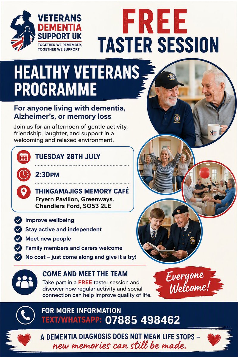 veteransdemuk's tweet photo. Come along and join is new Healthier Veterans Project this coming Tuesday https://t.co/DrLeNDHuFN