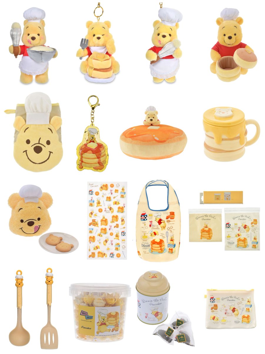 tdr_415's tweet photo. ━━━━━━━━━━━━
#ディズニーストア
「POOH HUNNY DAY」
✎𓂃7月28日　先行
✎𓂃7月31日　販売開始
※初日来店予約あり

はちみつが大好きなプーさんが主役のコレクションが今年も登場🍯
コック帽を被ってパンケーキを作る姿が、とっても愛らしいねෆ˚*

https://t.co/1FYR9FkmD8
©#Disney https://t.co/T97Sic2Mpo