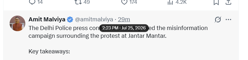 AroonDeep's tweet photo. IT cell head apparently no longer read in on what's ahead, or even what just happened https://t.co/eCch1INFGG