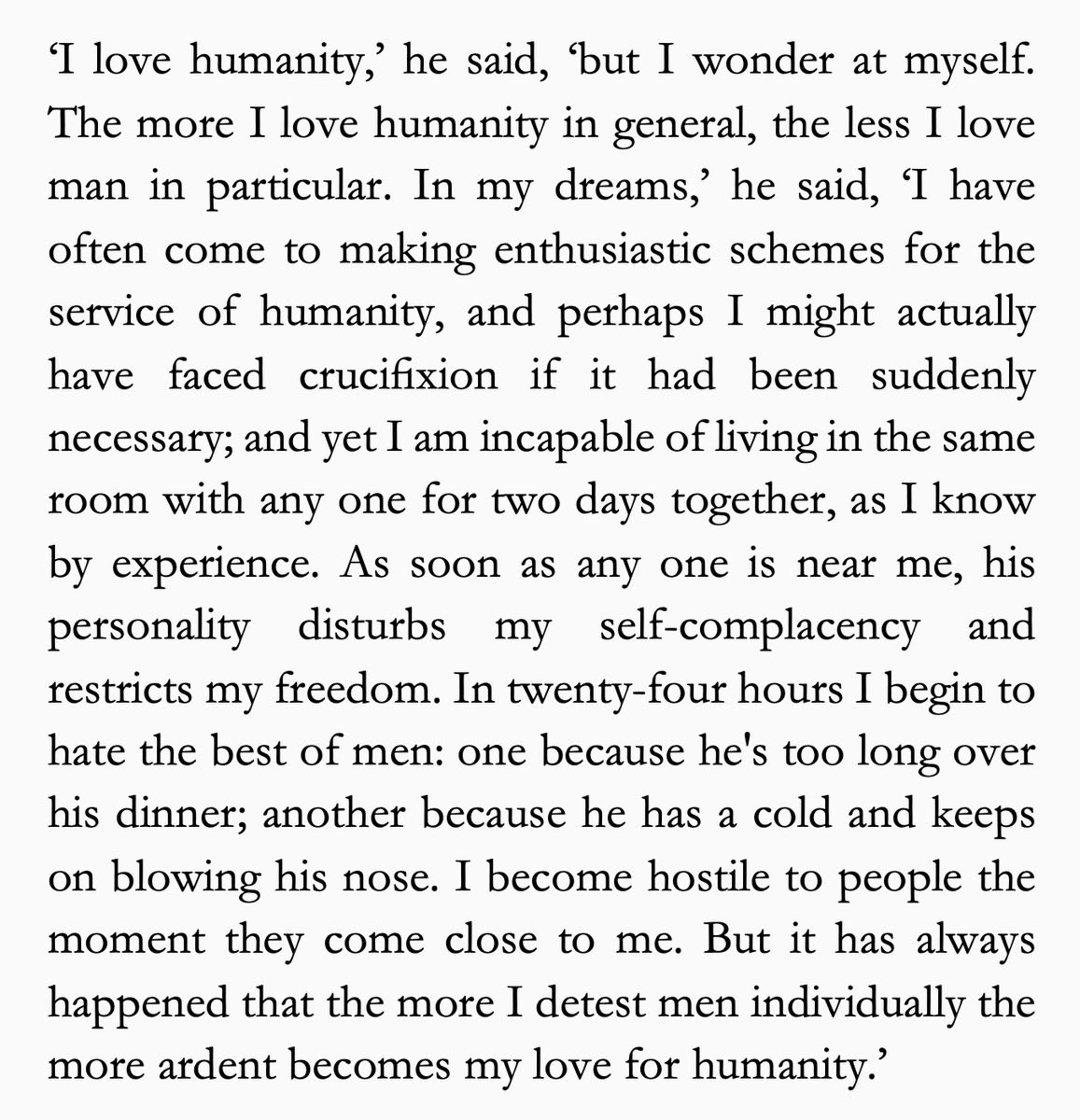 Ar__maan's tweet photo. The genius of Dostoevsky lies in his unflinching gaze into the abyss of our nature. https://t.co/LweM8VYnki