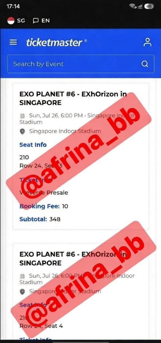Afrina_bb's tweet photo. WTS | LFB
#WTS
Hi! Last minute sale EXO IN SINGAPORE ticket. 

Day 2
● Vip pen a &amp; b
● Vip seated section 209
●Cat 2 section 210 &amp; 221

 Reach out please.💌
Local and interfans can dm 💌

+639382702503 WhatsApp me
#EXhOrizon #exo #EXhOrizoninSG https://t.co/emKjBvUJKS