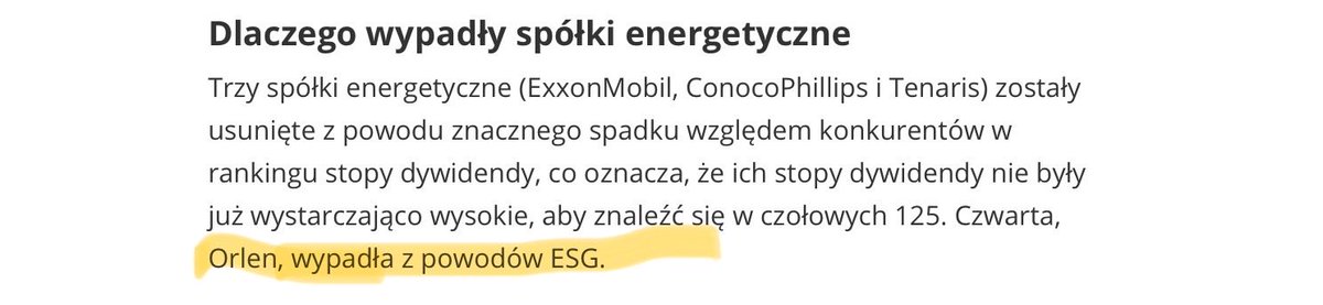 HotstockPL's tweet photo. Nasz czempion wyleciał z flagowego dywidendowego ETF #VanEck „z powodów ESG”. Niestety nie znam szczegółów..
#Orlen https://t.co/r91EC6gsfP
