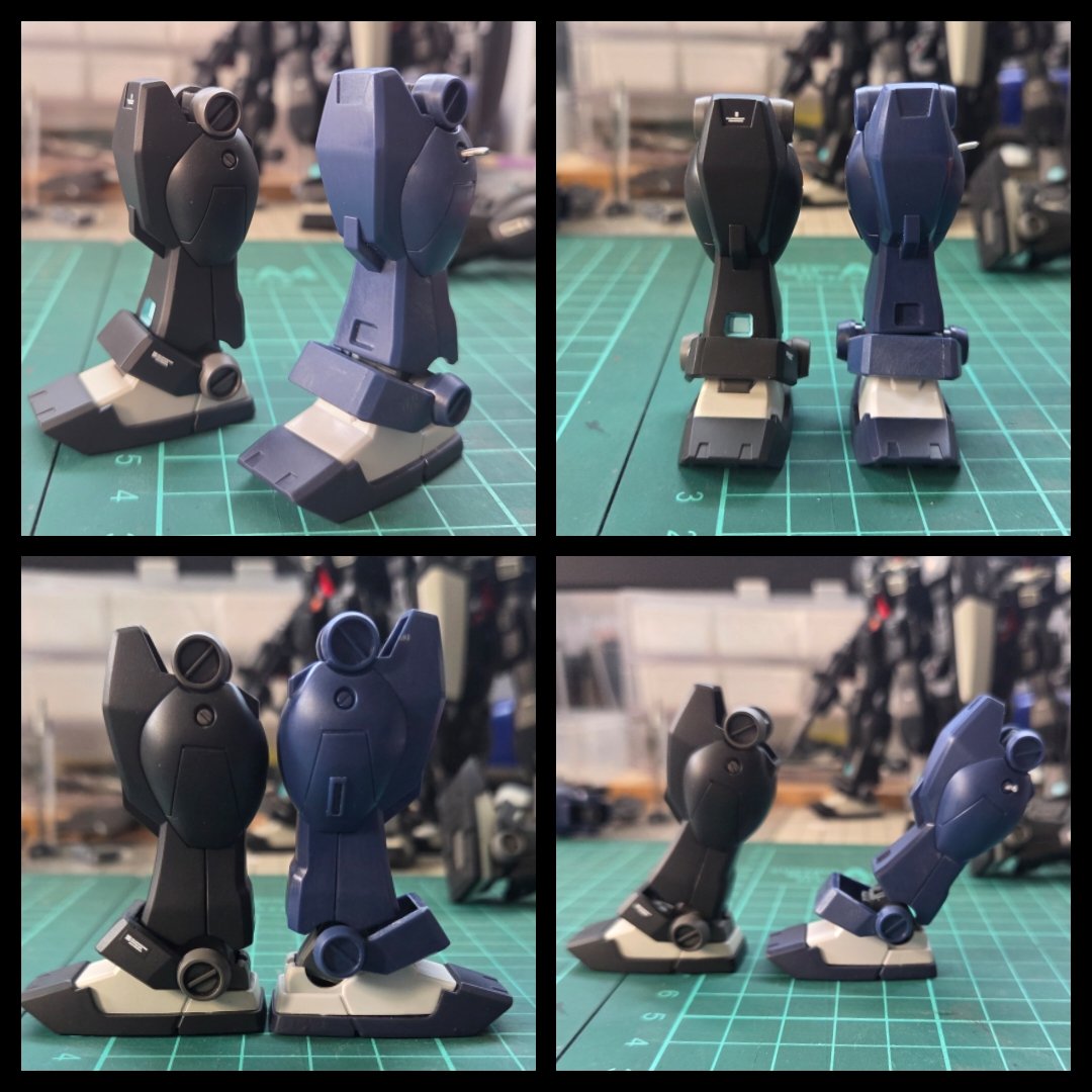 bunjin33's tweet photo. ■お手軽工作で脚長にする
積層や接着はなし
足首で約5mm長
可動域もアップ
--------------------
●ランナーのT字部分を足首に利用
●ポリキャップに強引に穴あけ
●パーツの干渉部分をカット
●かかと内部を底上げ
--------------------
ケルデルク制作02
#AOZ
#ガンプラ
#ヘイズル https://t.co/U0auorOeEN