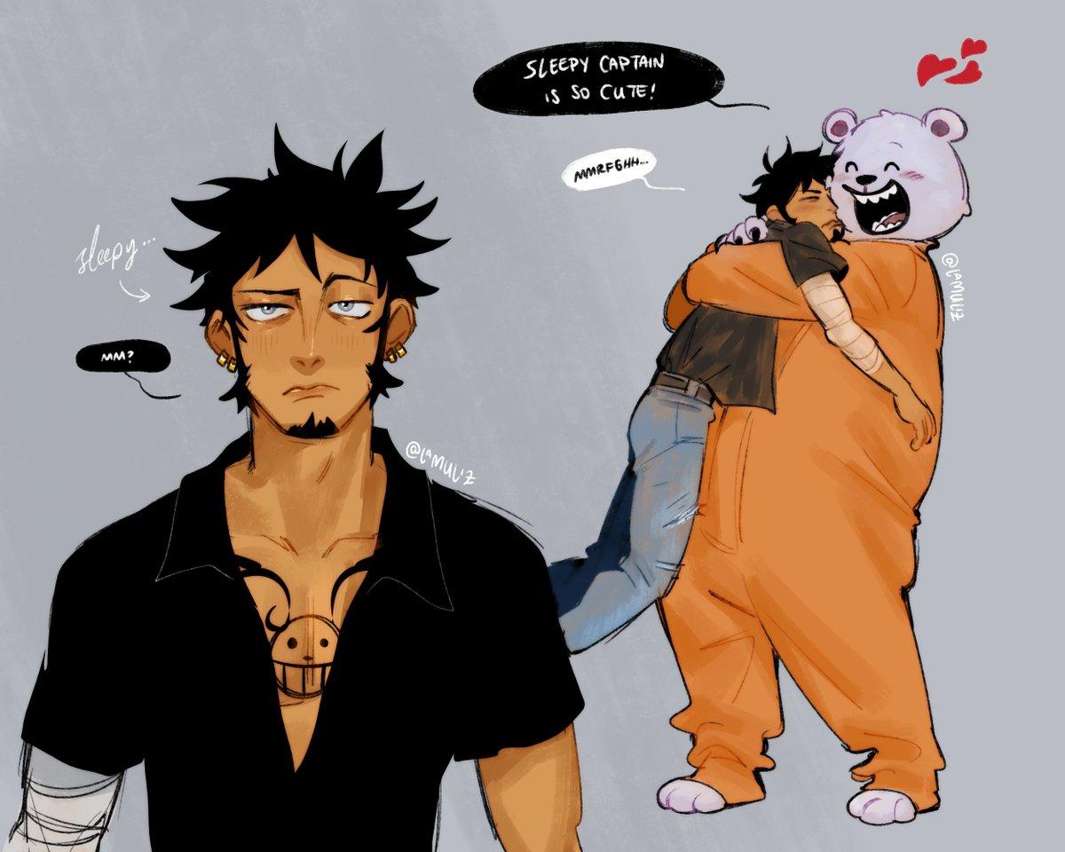 lamuliz's tweet photo. the cuties 🐻‍❄️🫀 #ONEPIECE〜 #trafalgarlaw #bepo https://t.co/SponrOydiX