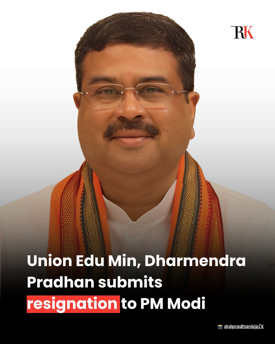 RisingKashmir's tweet photo. Dharmendra Pradhan resigns amid NEET-UG row

https://t.co/XezpEykFhA https://t.co/Etm0UsVOom