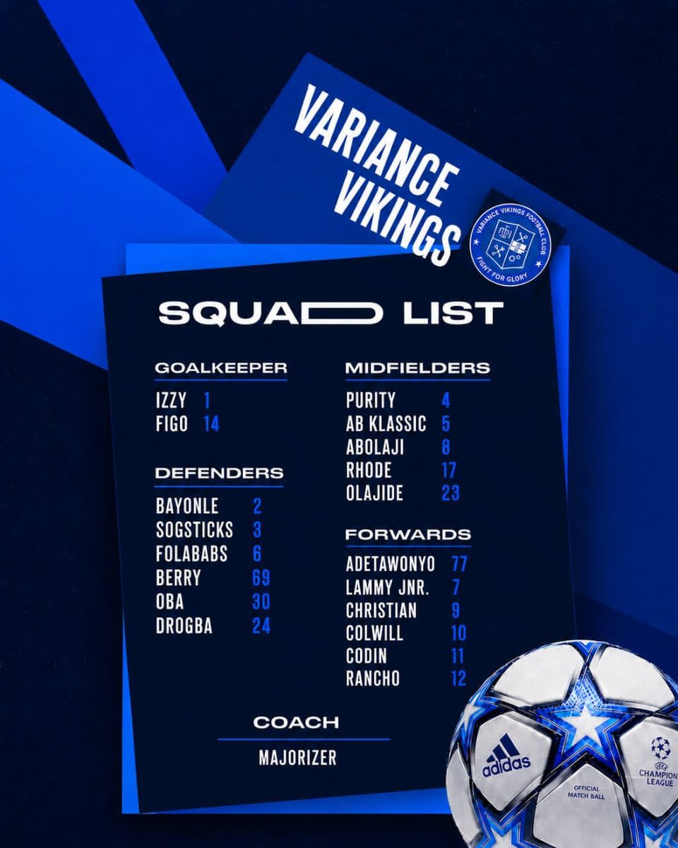 COLPHYS's tweet photo. 🚨 SQUAD CONFIRMED 🚨
​The Variance Vikings are locked in and ready to "Fight For Glory"! 

⚔️ Coach Majorizer has officially submitted his roster for the upcoming battles. 

Who are you backing as their standout player? 👀🔥

#VarianceVikings #CSL https://t.co/tfut92ldUF