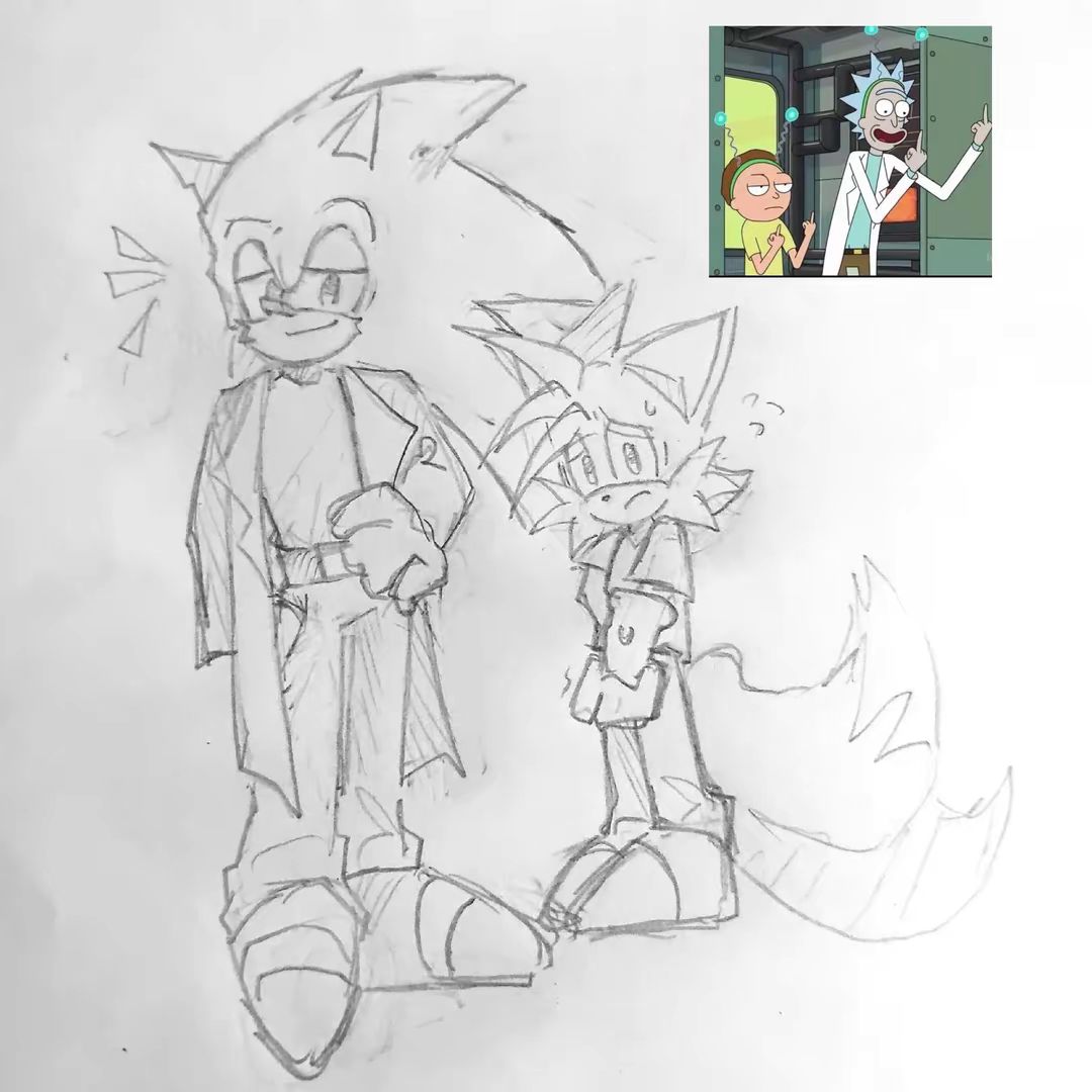 cupidsonic_'s tweet photo. sonic and tails as rick and morty
#sonic #tails #rickandmorty https://t.co/6E8N4JiAO5