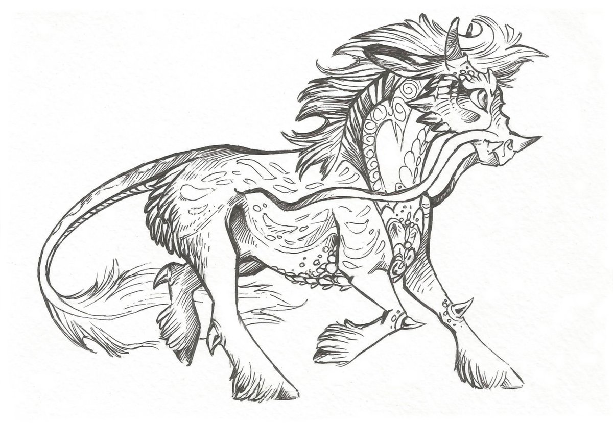 Taski_Guru's tweet photo. Line art of fantasy dragon - equine characters adopts (closed)
#lineart #horseoc #hybrid #line_art #unicornoc #longma #kirinoc https://t.co/C8t26IT3Mv