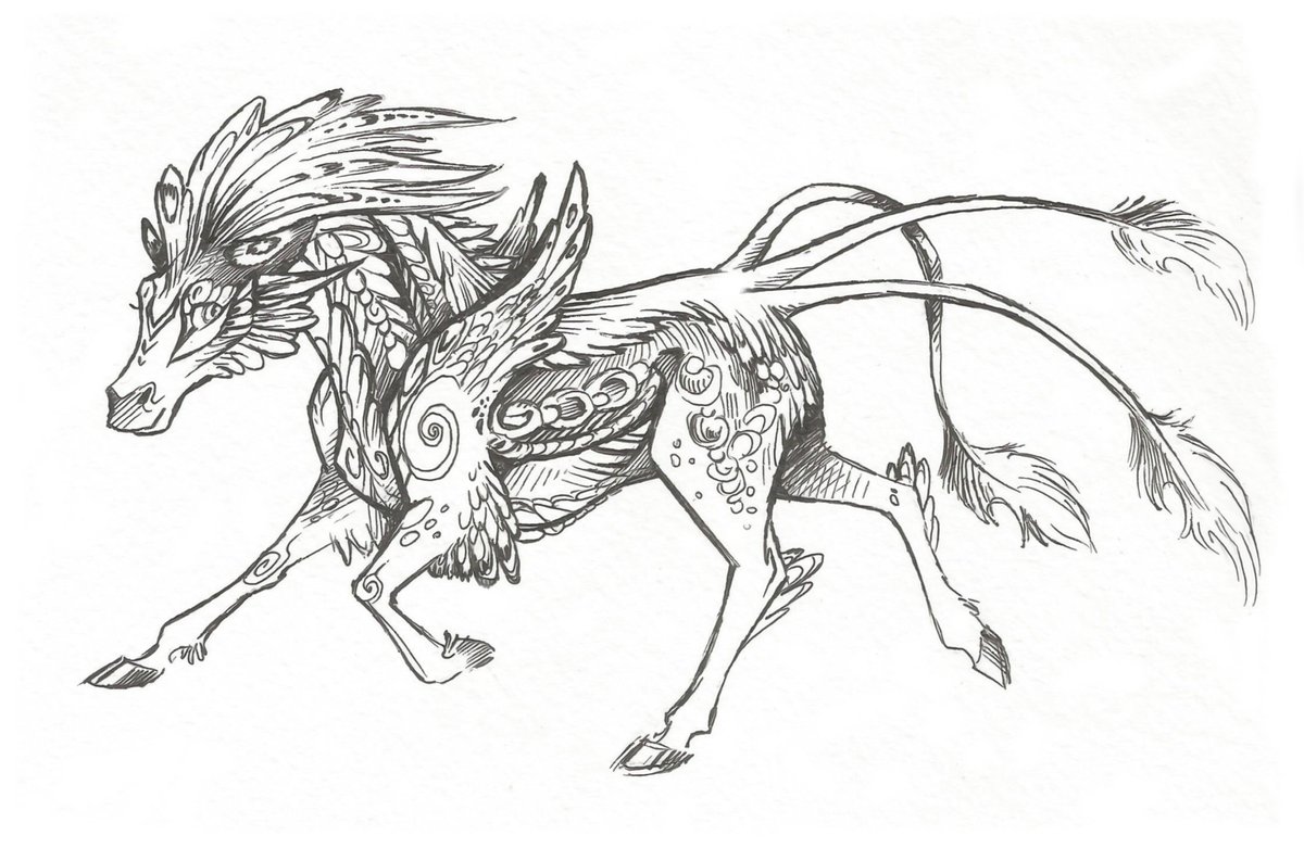 Taski_Guru's tweet photo. Line art of fantasy dragon - equine characters adopts (closed)
#lineart #horseoc #hybrid #line_art #unicornoc #longma #kirinoc https://t.co/C8t26IT3Mv