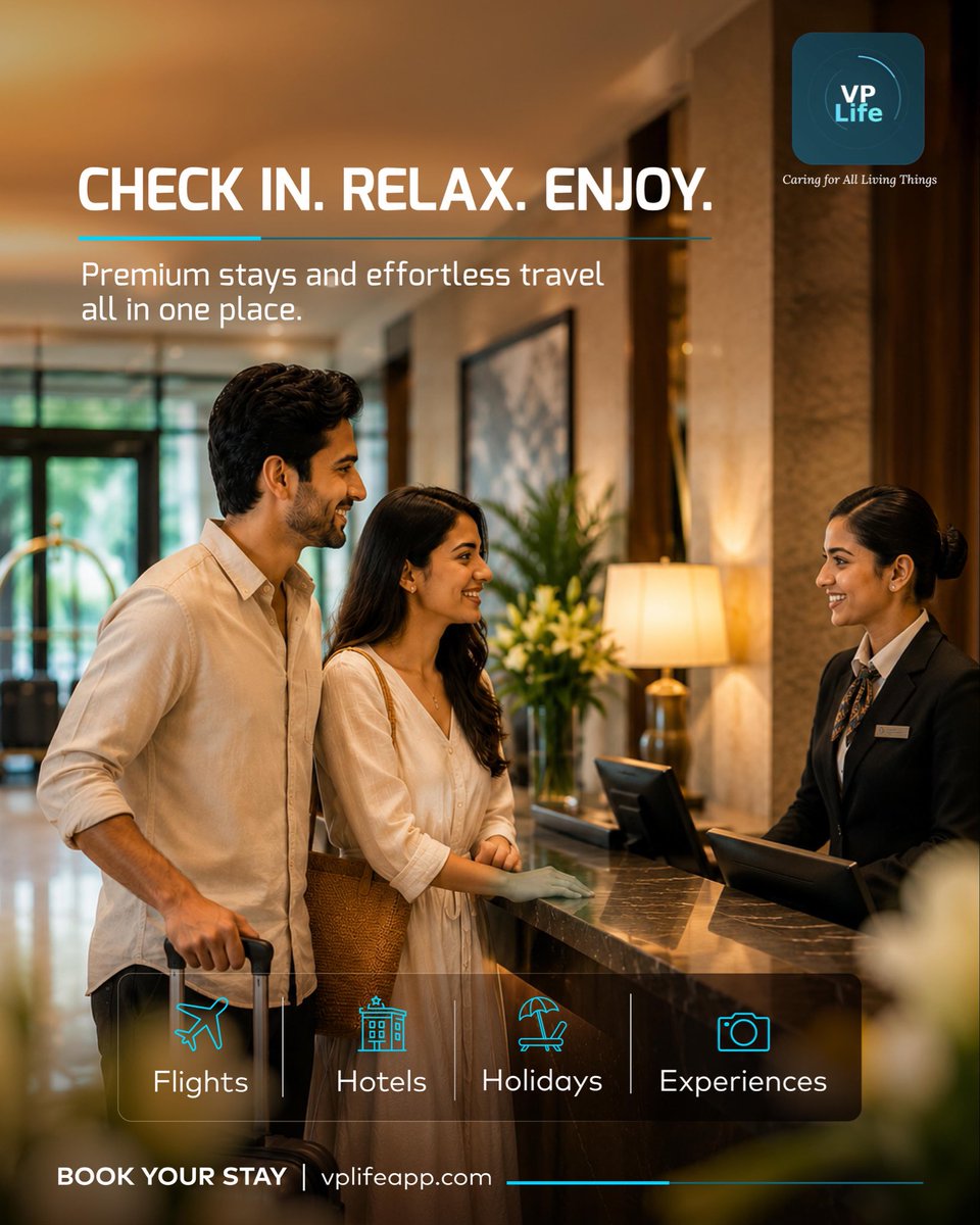 vplifeapp's tweet photo. Flights. Hotels. Holidays. Experiences.
One app. Zero hassle.
Your next escape starts here,
https://t.co/b8G6QRVooQ

#BookYourStay #TravelMadeEasy #PremiumStays #FlightsAndHotels #HolidayMode #ExploreMore https://t.co/GiCP51xeOj