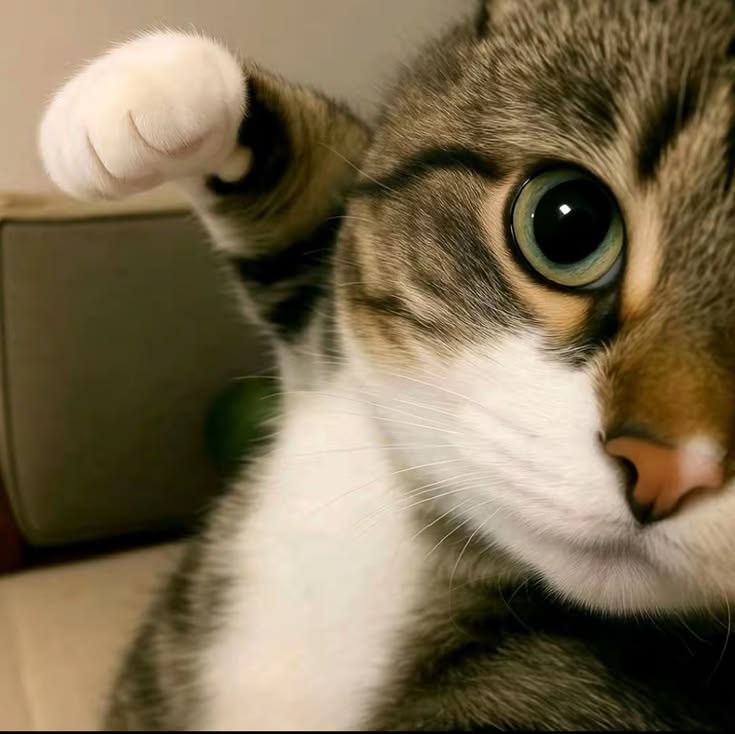 cutestscats's tweet photo. Big eye and raised paw 😻👀 https://t.co/y53dwZ8zA7