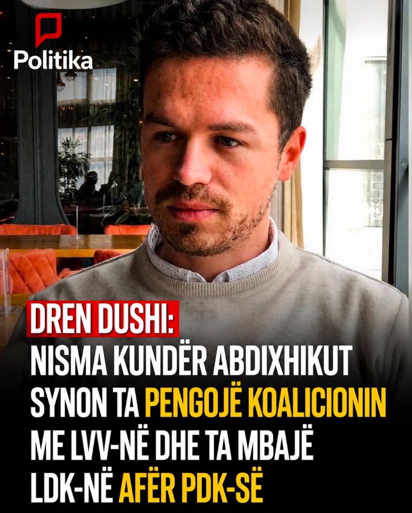 DushiDren's tweet photo. Grupet e interesit në LDK, ato që zgjedhin Kryetarë komunash në raund të dytë me votat e PDK-së, mund të jenë përcaktues për çuarjen e vendit në zgjedhje tjera të jashtëzakonshme, për të forcuar akoma më shumë pozicionin e LVV-së. https://t.co/1yLvW7u8NA