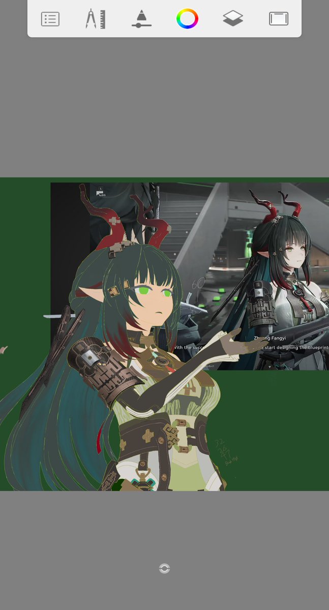 FdlDrawing's tweet photo. Zhuang Fangyi WIP
That lot ornaments on her torso than I expected 

#ArknightsEndfield‌ #エンドフィールド #明日方舟終末地 #WIP https://t.co/DY1ALyMvaU