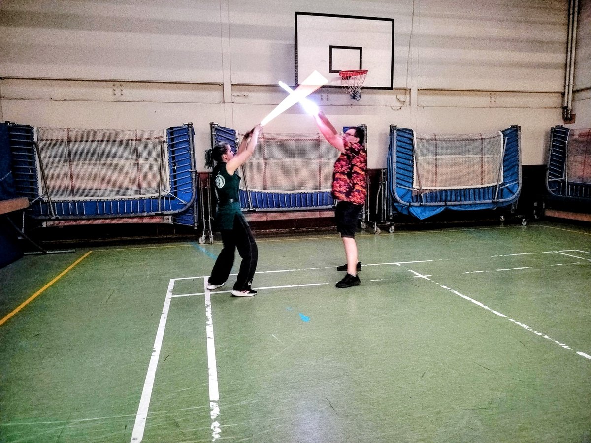 Challenge_52_'s tweet photo. This week I tried #LudoSport
Don't worry, I hadn't heard of it before either. It's light saber combat, and it's brilliant fun! A friendly bunch and loved learning the sequences to attack and defend, and of course the light saber is pretty cool too! 😀
#52NewThings https://t.co/WHJgUNO3hb