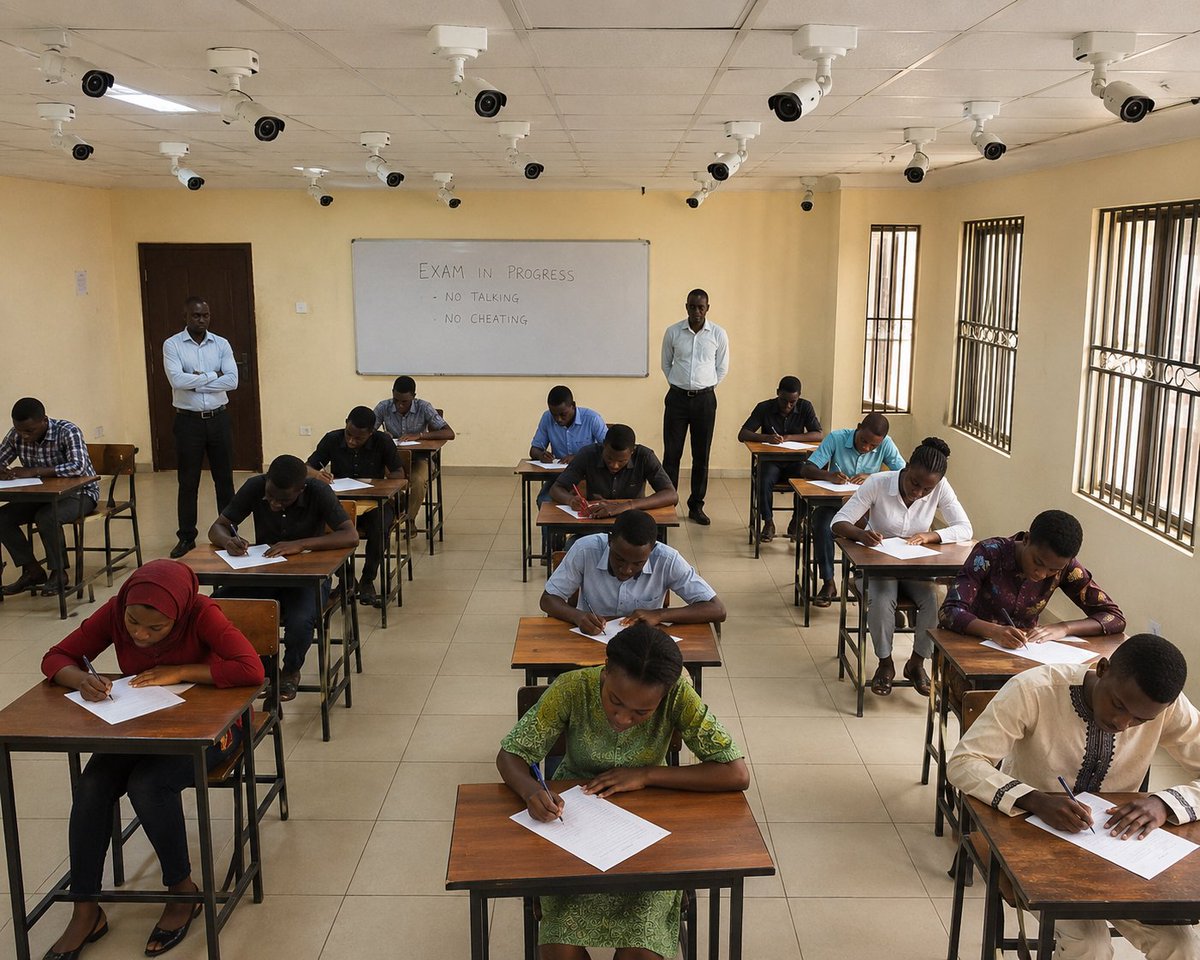 huntersboot's tweet photo. When WAEC says, "No malpractice," and means it literally. 😂

Just try any nonsense, body go tell you 😄😄😄 https://t.co/Rs2kHuFOWH