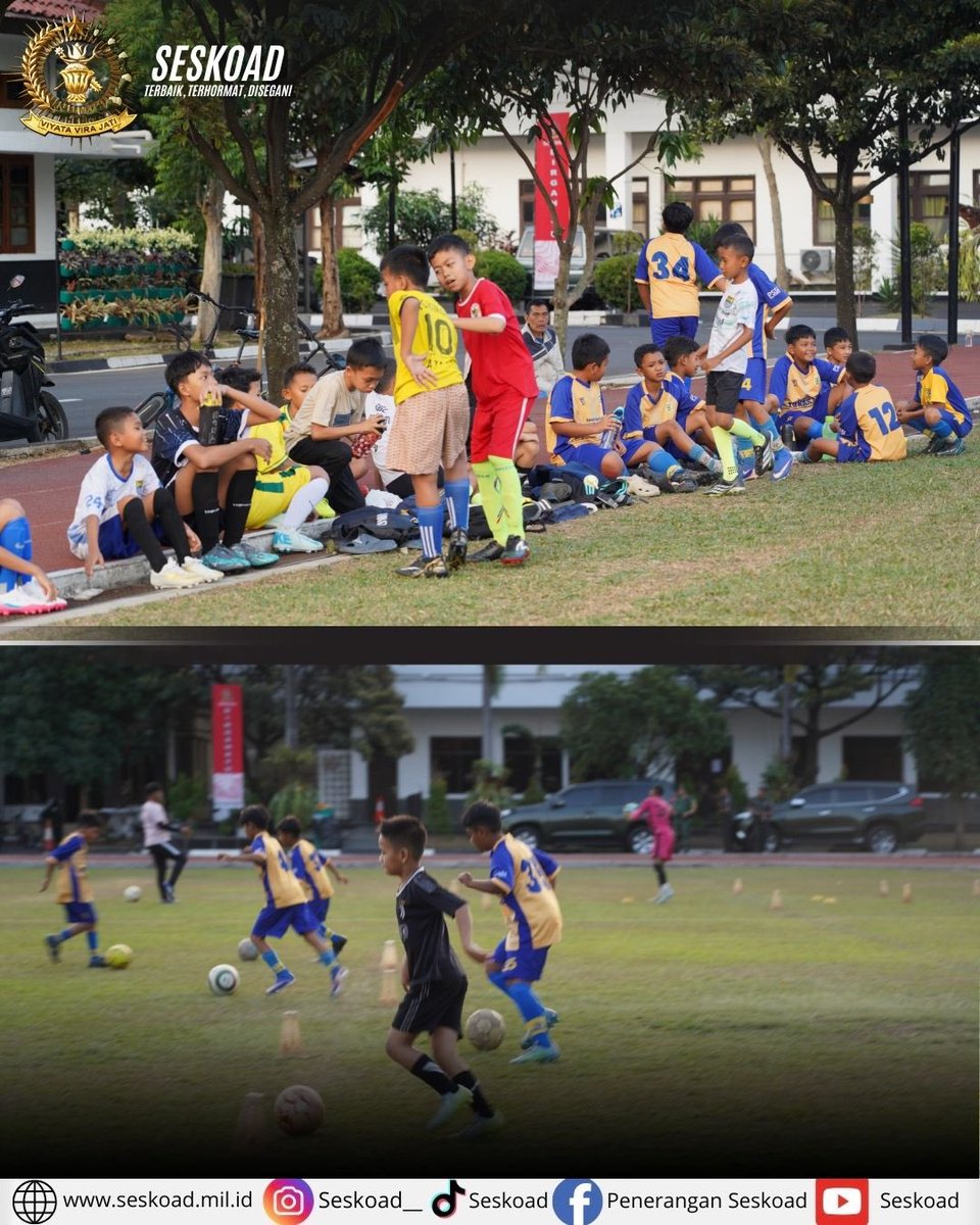 seskoad__'s tweet photo. *Virajati FC Tempa Bibit Pesepak Bola Muda*

Bandung, 24 Juli 2026 – Virajati FC kembali menggelar latihan rutin bagi pemain kelompok usia dini di Lapangan Sepak Bola Melati Mekar Seskoad. https://t.co/MCopGA8fbd