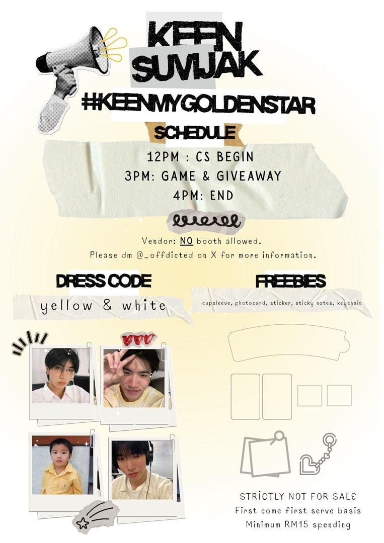_offdicted's tweet photo. #HappyKeen21stBDayProject

★ᯓ Keen MY Golden Star ᯓ★ 

Hi everyone! Join us to celebrate Keen Suvijak 21st birthday together 🥳

📅 15 Aug 26
⏰️ 12pm to 4pm
📍The Vocation, Bangsar 🇲🇾

See you there! 💛✨

˗ˏˋ ★ ˎˊ˗ 
#keenkeno @keenkeno_sp
#KeenMYGoldenStar https://t.co/Q0WSTPHzzU