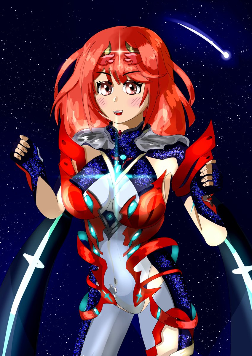 CalmHostage's tweet photo. Pyra in her new outfit.  

#XenobladeChronicles2 https://t.co/N4t0JtAuzn
