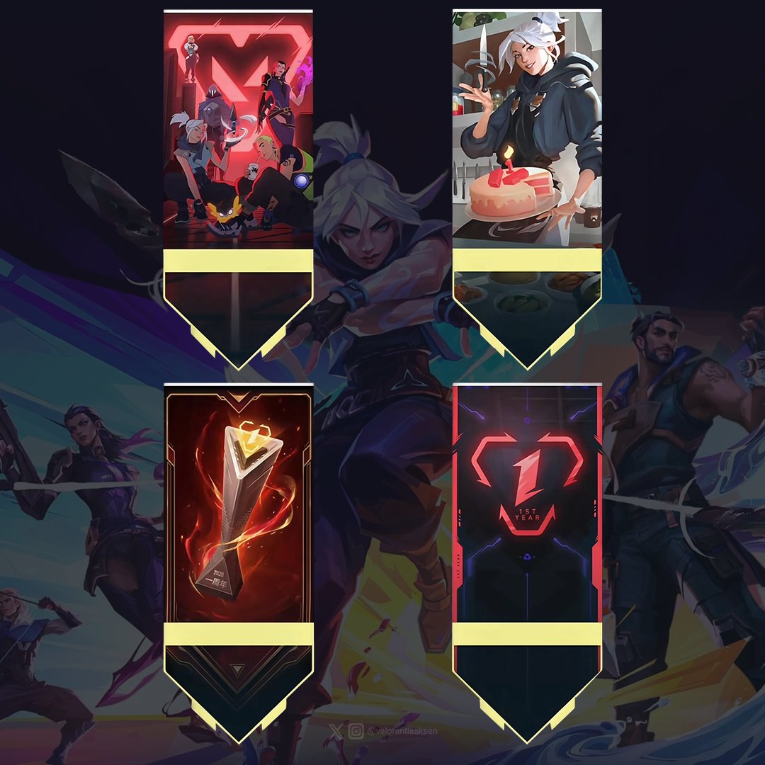VALORANTLeaksEN's tweet photo. VALORANT Mobile China 1st Anniversary Playercards https://t.co/hTpKDgixPe