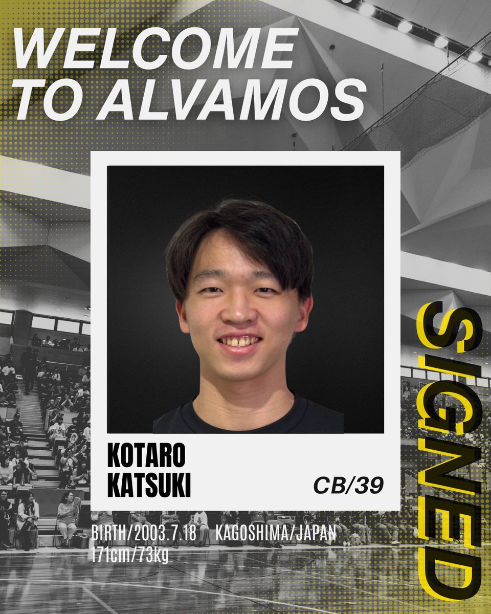 alvamososaka's tweet photo. ◤新加入選手のお知らせ◢  

この度、 #勝木彪太郎 選手との2026-27シーズンの選手契約が、基本合意に達しましたのでお知らせいたします。   

プロフィール・コメントはこちら▼  
https://t.co/zbyBqikbsq

Welcome back!!! 
共に闘おう。   

 #リーグH #アルバモス大阪高石 https://t.co/KhdwIHsD3F