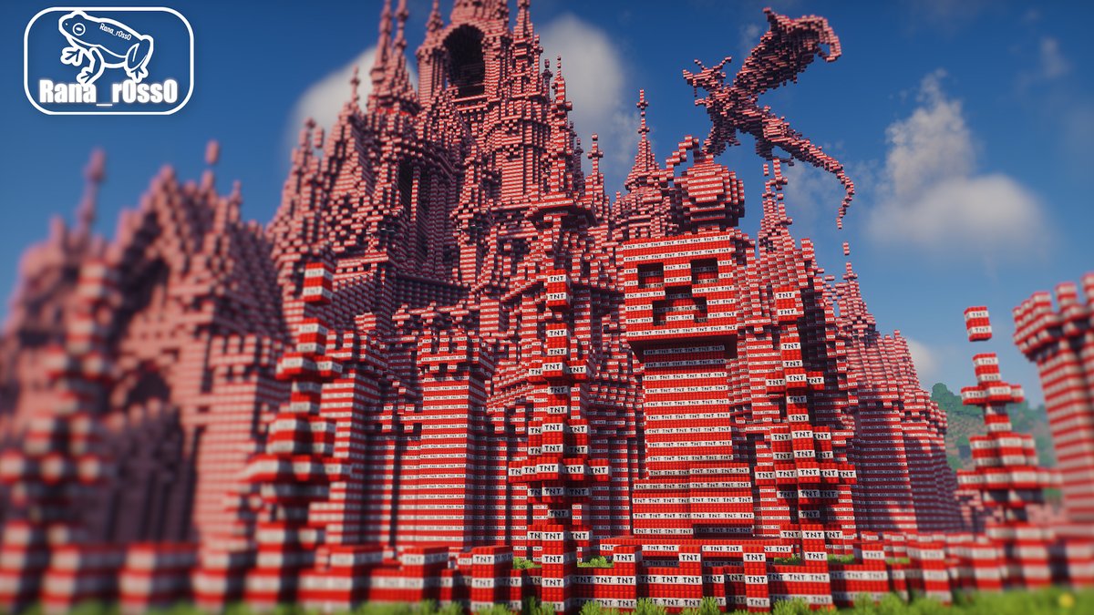 Rana_r0ss0's tweet photo. マイクラのTNTだけで建築するとこうなる
#Minecraft #Minecraftbuilds https://t.co/6KLJeKp8uM