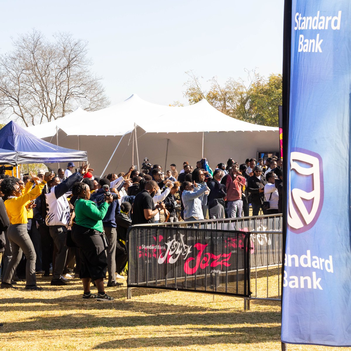 StandardBankArt's tweet photo. The day is already alive with energy,  The music is flowing, the crowd is moving, and the atmosphere is everything you’d want it to be. 

If you’re not here yet, you’re definitely missing a beautiful moment in the making.
#J4YP2026 #MakingArtPossible #SBJoJ2026 https://t.co/H3qPTUJds3