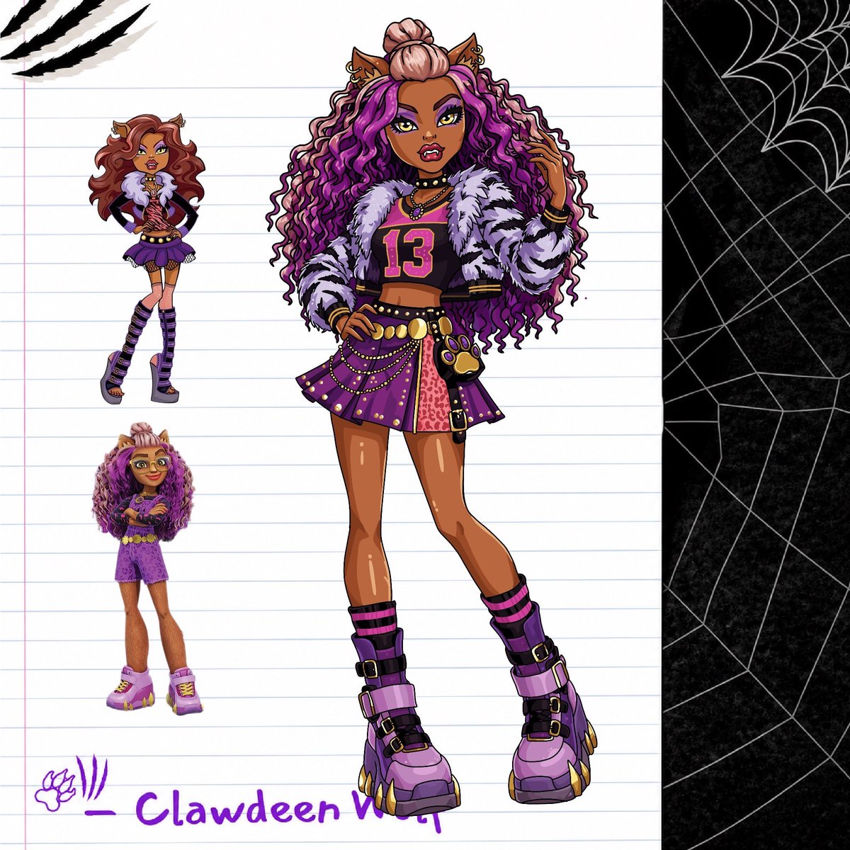 RoyalSeiros's tweet photo. 🩷 Been a while, but I've been working on something I've been really excited about.

Here's the start of my Monster High redesign series! 🦇✨

I've been reimagining the ghouls with my own style, and I'd love to hear which redesign is your favourite.

#MonsterHigh #MonsterHighFanArt #MH #MonsterHighArt #FanArt