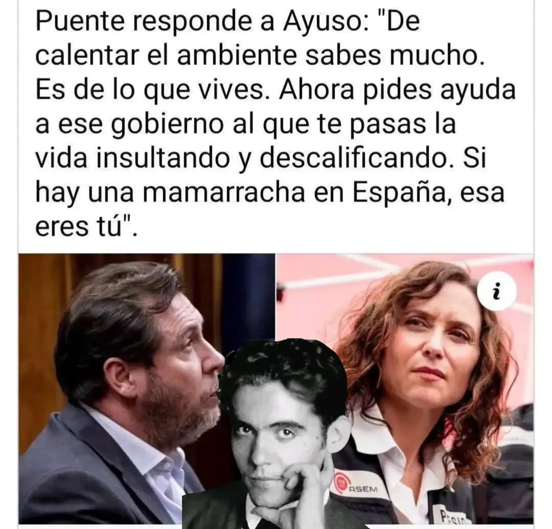 elmalahostia75's tweet photo. Con dos cojones bien puestos asi se habla Oscar Puente, totalmente contigo en todo 😉👏🏻👏🏻👏🏻👏🏻👏🏻👏🏻👏🏻🌹👍🏻✊️🇪🇸 https://t.co/9fwggHJaZH