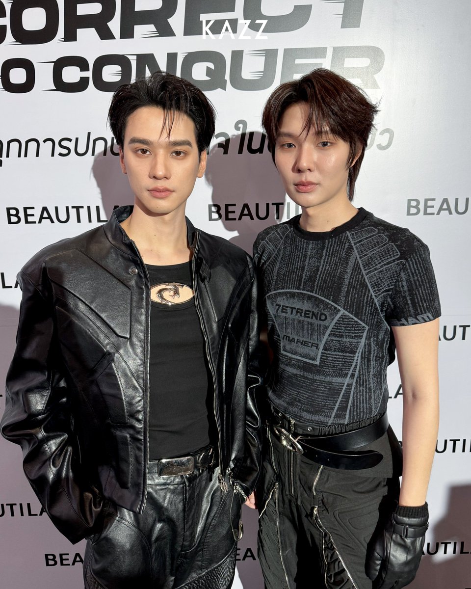 Kazzmagazine's tweet photo. สุดหล่อรายงานตัว! สองหนุ่มฮอต ‘เก่ง - น้ำปิง’ กับลุคสุดเท่ในงาน "BEAUTILAB x Keng Namping" 🖤

KNP CORRECT TO CONQUER
#BEAUTILABxKENGNAMPING 
#KengNamping
#KAZZMAGAZINE https://t.co/QXBr1UYIXu